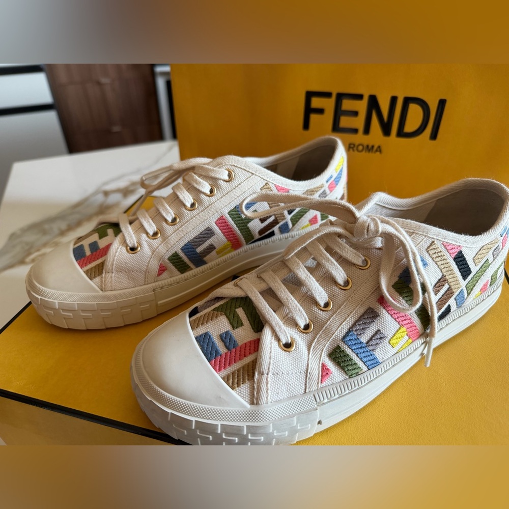 Fendi Women's Colorful Canvas Sneakers